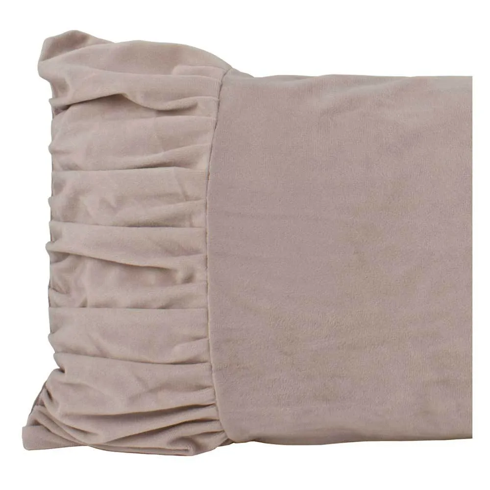 Luxe Velvet Bow Cushion Cover – Blush