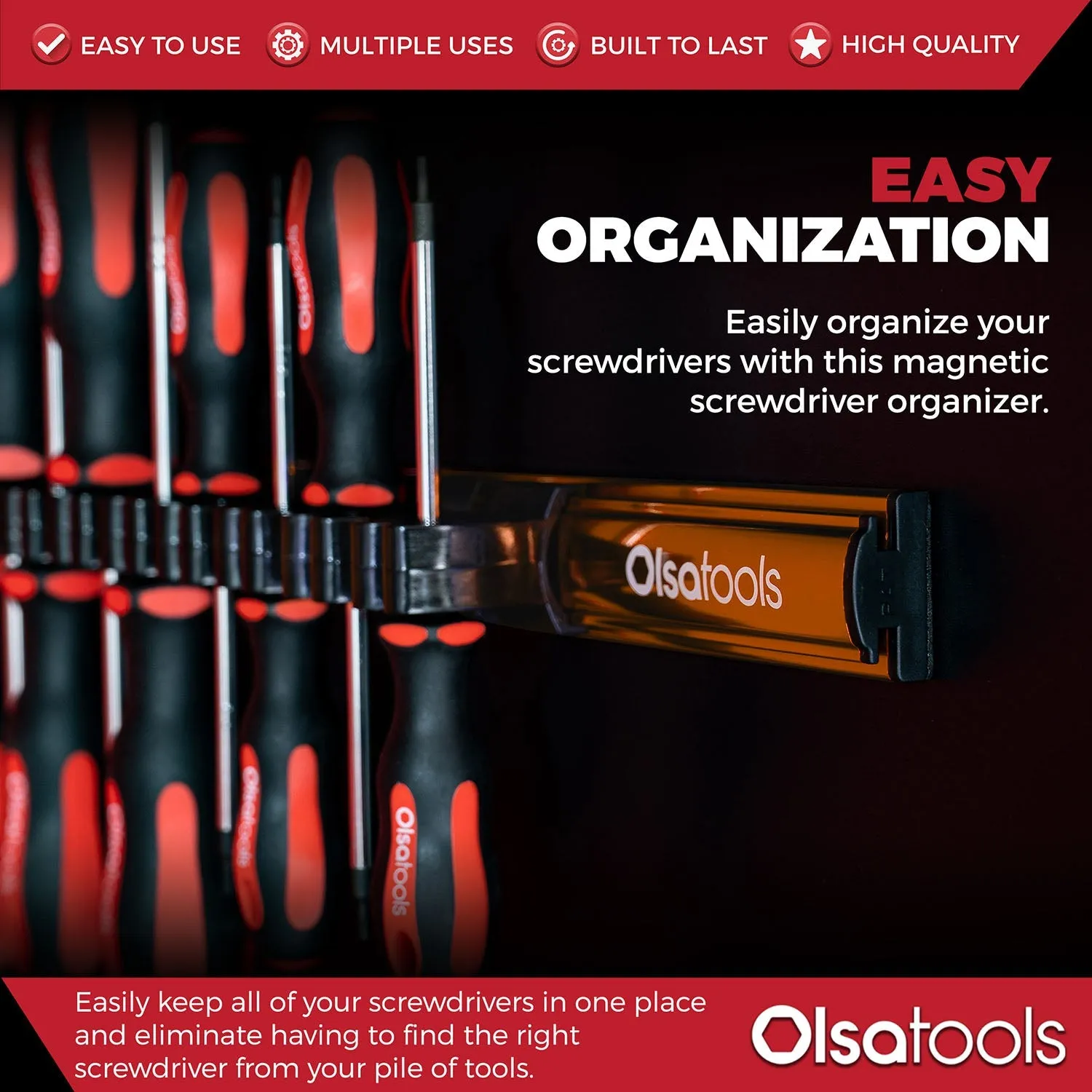 Magnetic Screwdriver Organizer   Bit Magnetizer