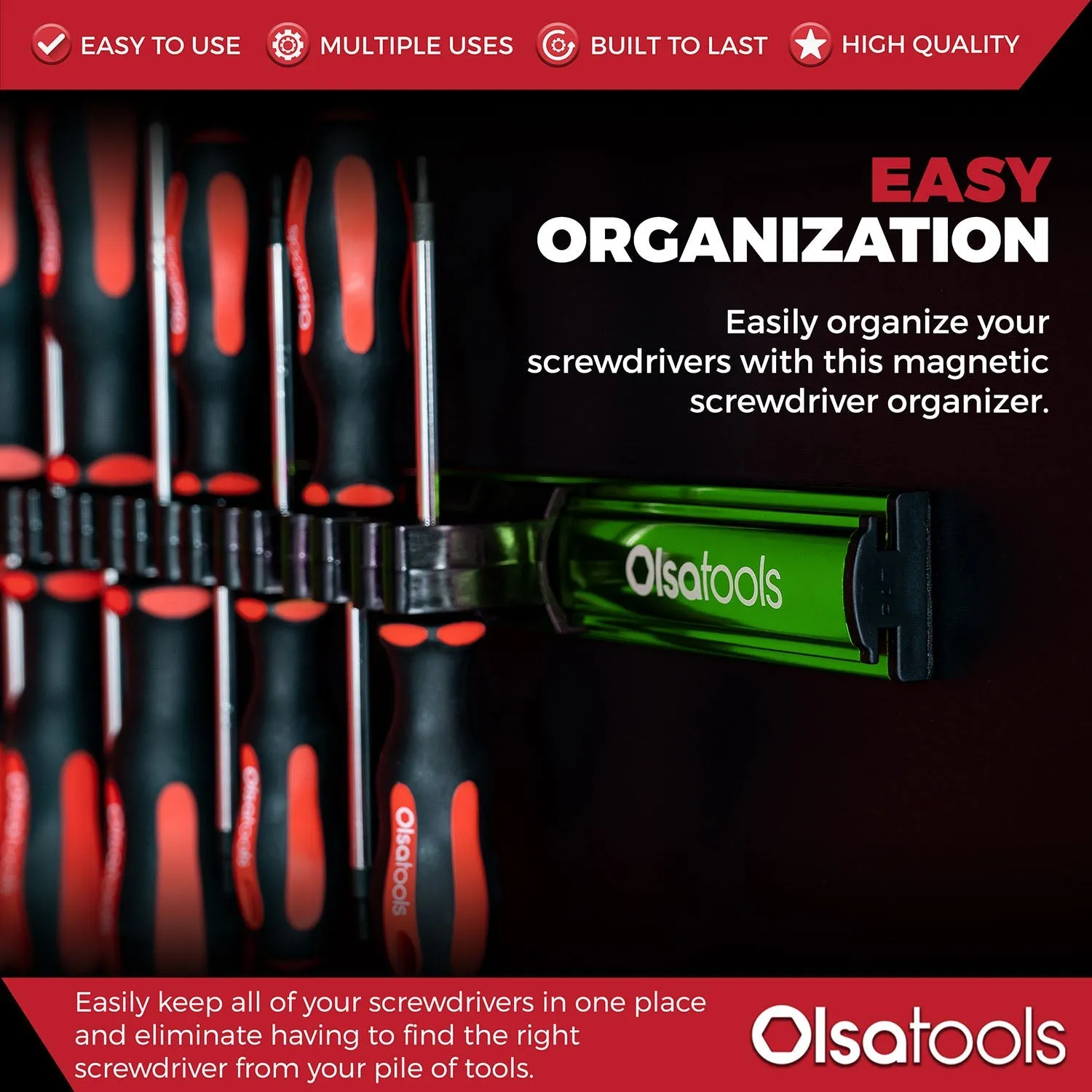 Magnetic Screwdriver Organizer   Bit Magnetizer