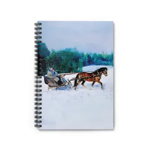 Morning Sleigh Ride Spiral Notebook