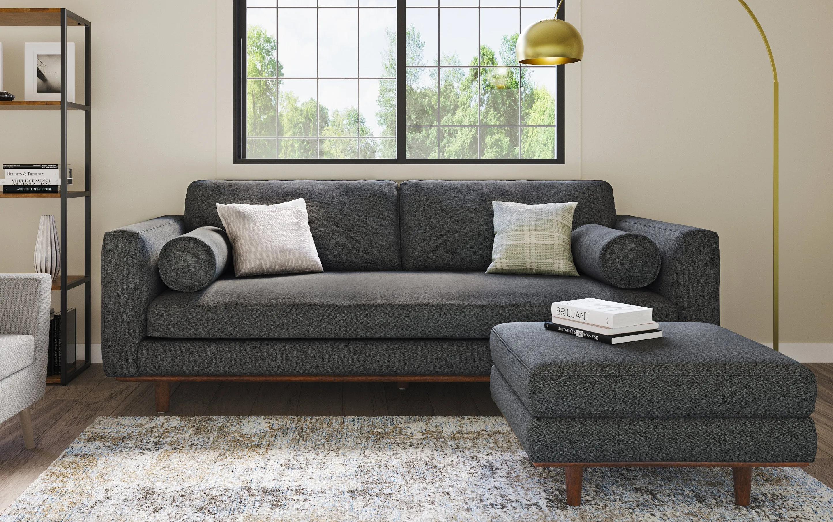 Morrison 72-inch Sofa in Woven-Blend Fabric