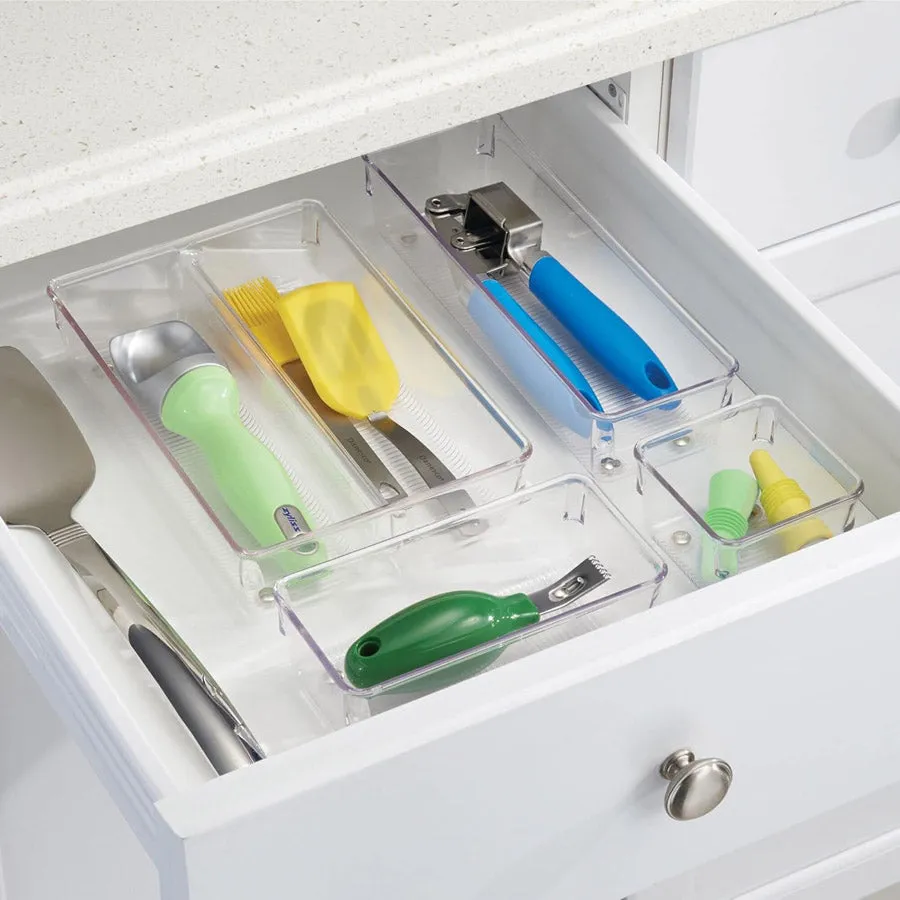 Narrow Clear Plastic Drawer Organizer - Square