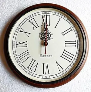 Nautical Collection Wooden Wall Clock Antique Style Art Unique Decorative for Home & Office