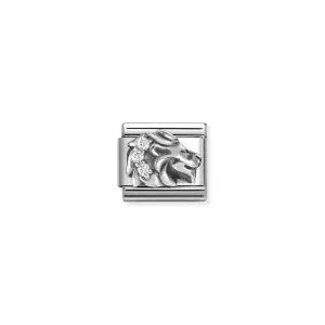 Nomination Composable Link Leo, Cubic Zirconia, Silver