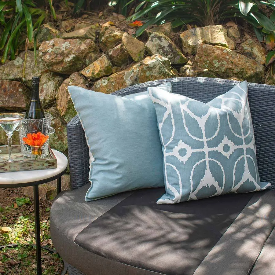 Outdoor Reverse Cloud White Lounge Cushion 55 x 55 cm