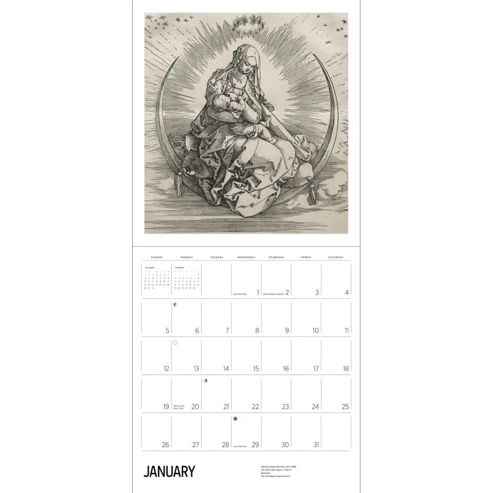 Pomegranate 2025 Wall Calendar - Albrecht Dürer