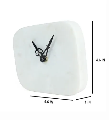 POSH N PLUSH Embellishing Marble Table Clock