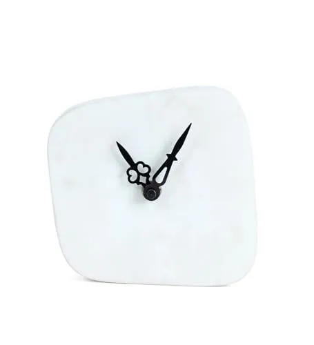 POSH N PLUSH Embellishing Marble Table Clock