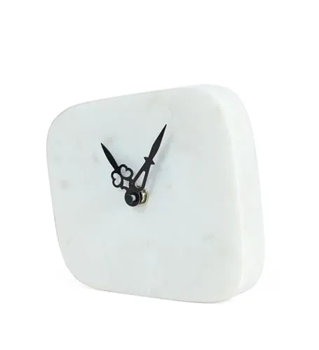 POSH N PLUSH Embellishing Marble Table Clock