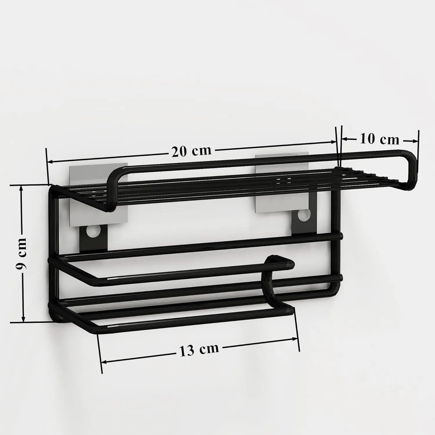 Premium Quality Bathroom Versatile Shampoo Rack with Integrated Towel and Tissue Roll Holder