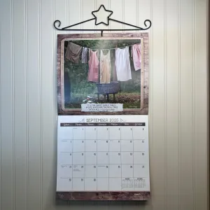 Primitive Country Wall Calendar and Hanger Set - A Primitive Past by of Purpose & Spirit 2025