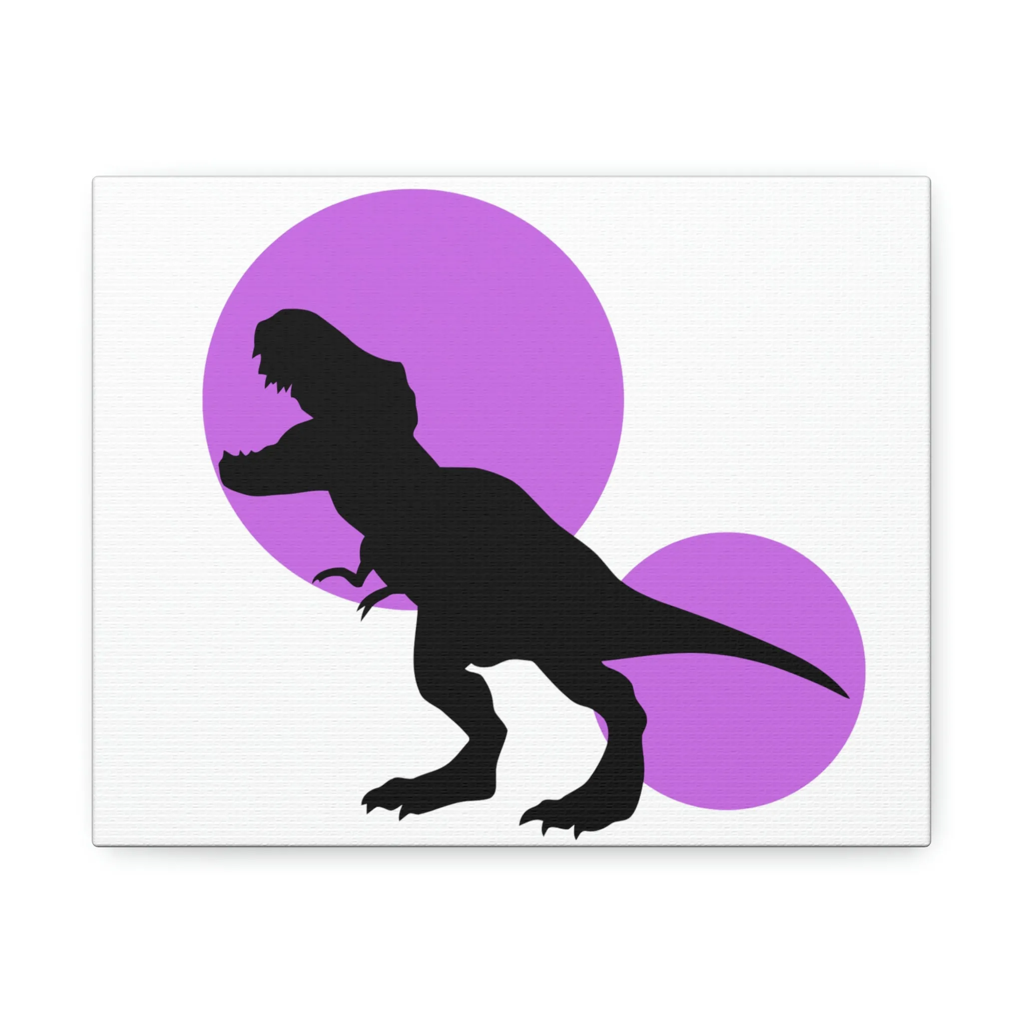 Purple Tyrannosaurus Rex Design Stretched Canvas