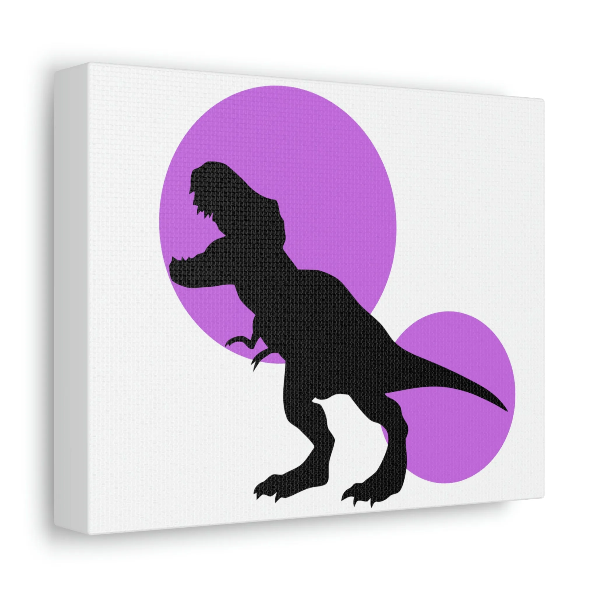 Purple Tyrannosaurus Rex Design Stretched Canvas