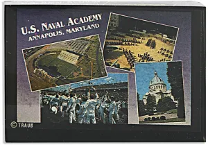 PWNA1 Paperweight Lucite US Naval Academy