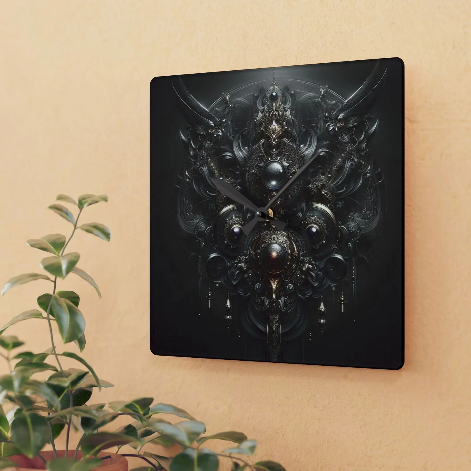 Raven's Call Acrylic Wall Clock