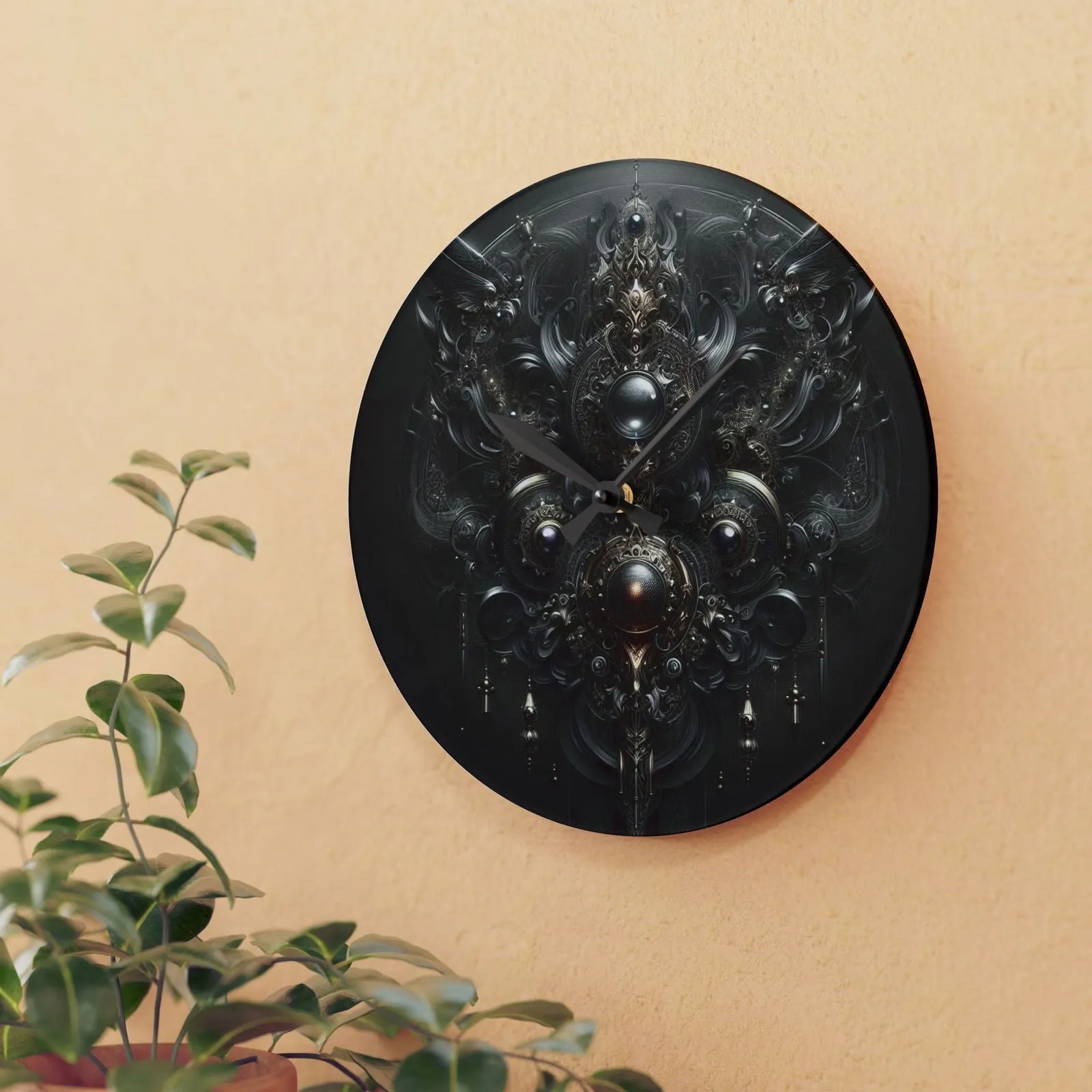 Raven's Call Acrylic Wall Clock