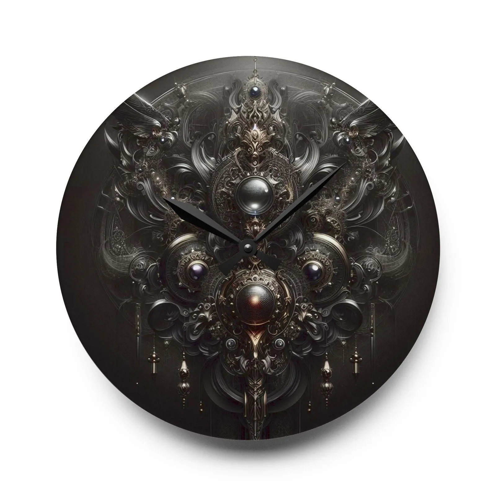 Raven's Call Acrylic Wall Clock