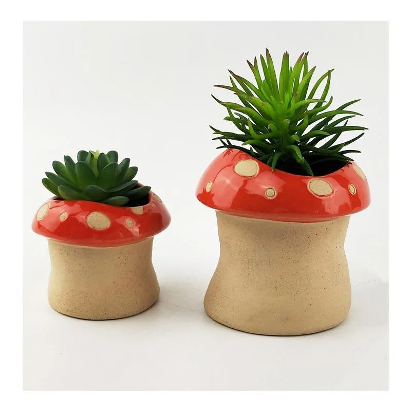 Red Mushroom Planter