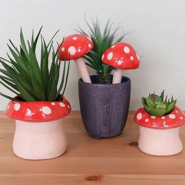 Red Mushroom Planter