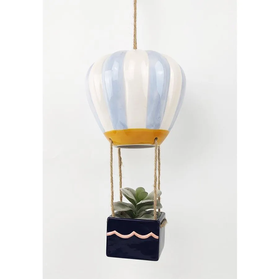 Retro Hot Air Balloon Hanging Planter