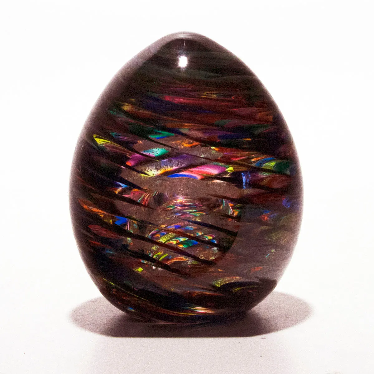 Ribbed Spiral Optic Egg with Cremains