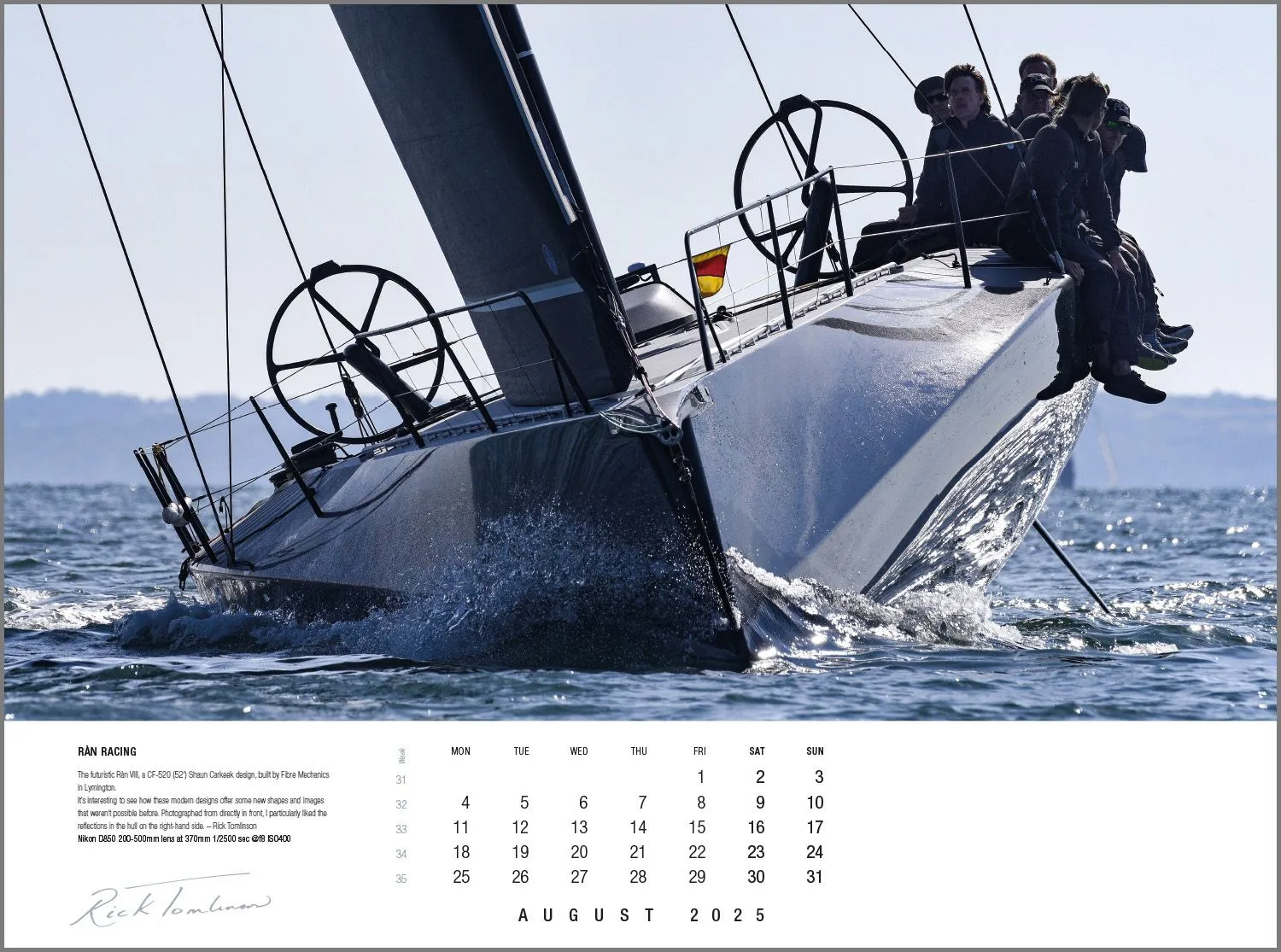 Rick Tomlinson Portfolio Calendar 2025