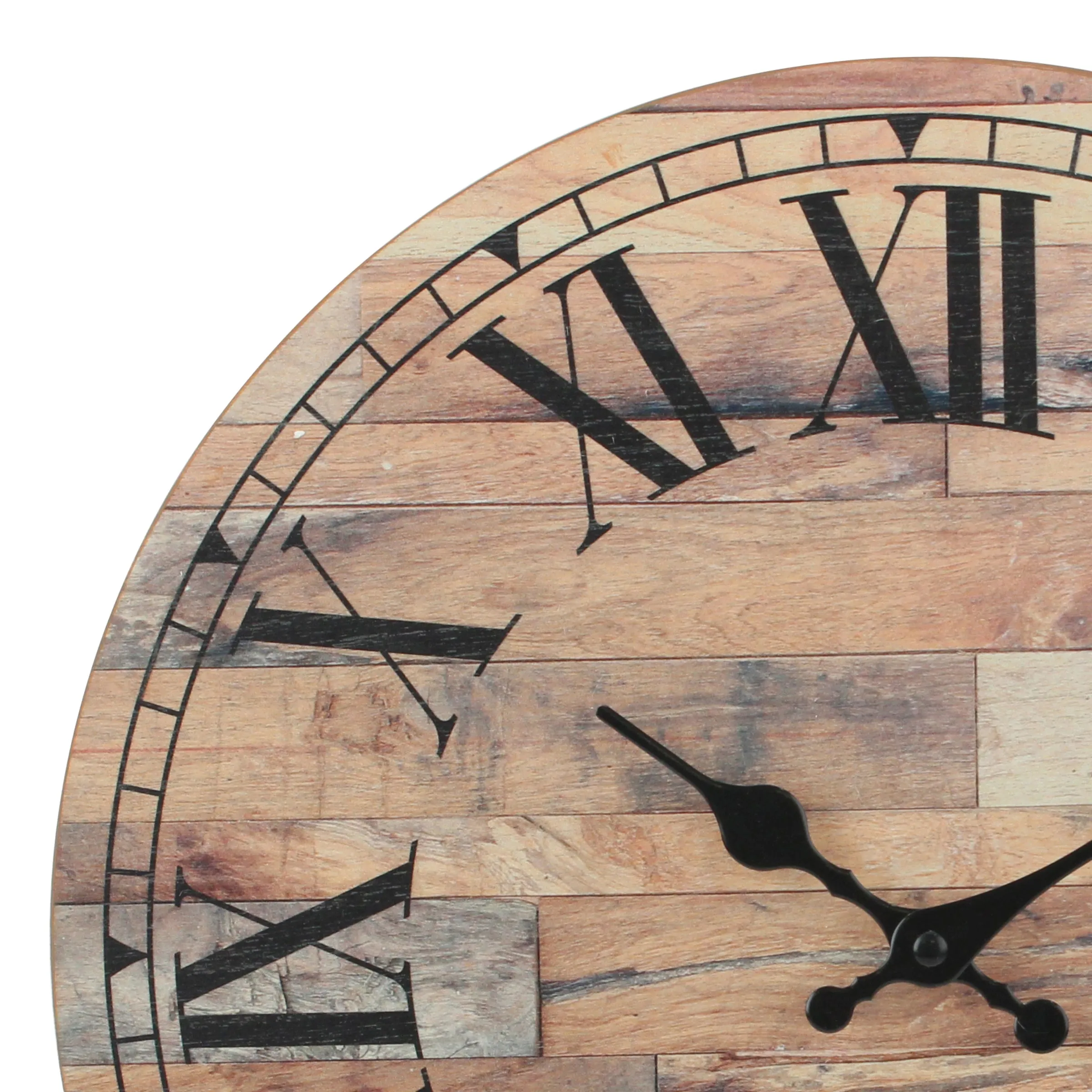 Roman Numeral Wooden Clock - 14 Inch (WS)