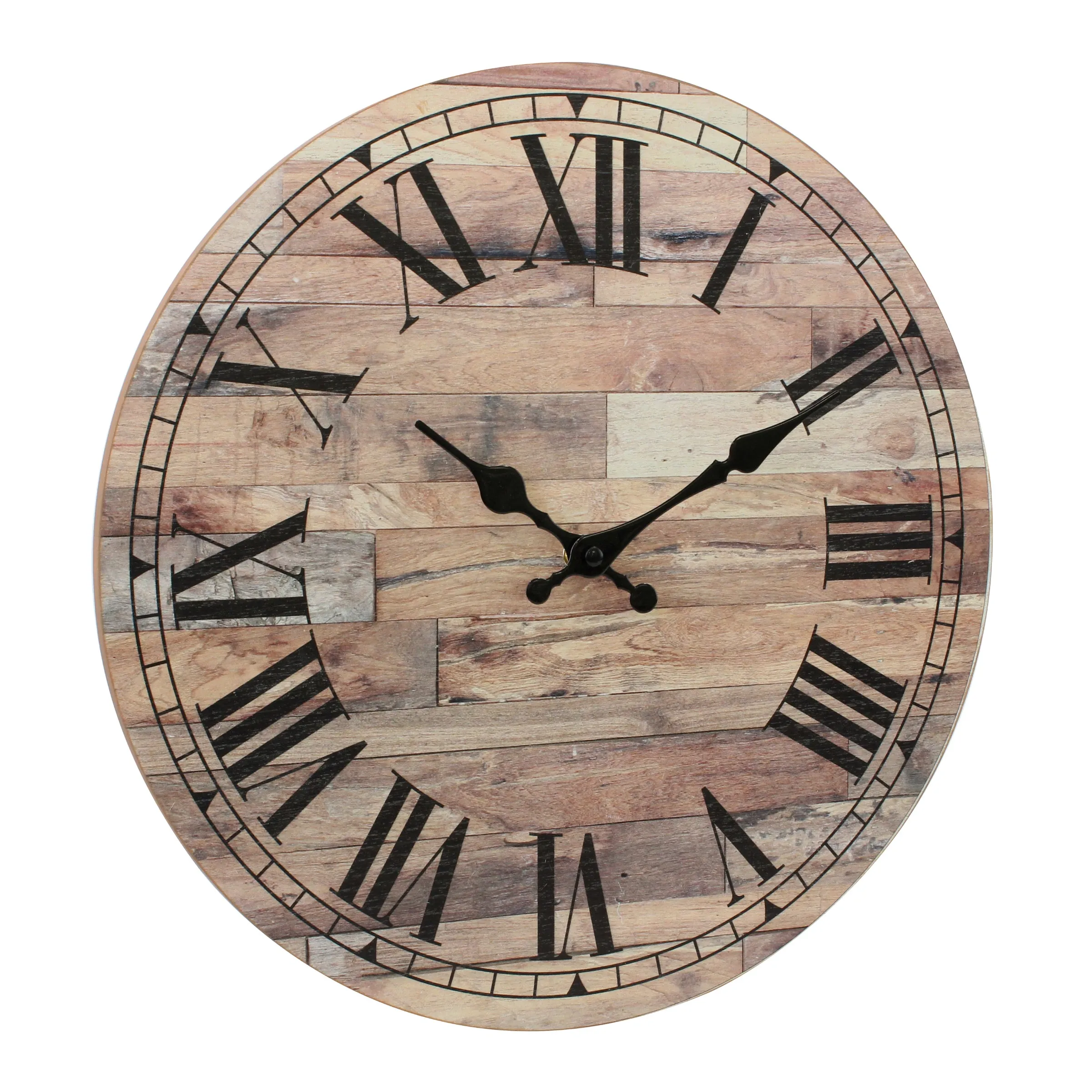 Roman Numeral Wooden Clock - 14 Inch (WS)