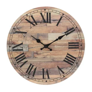 Roman Numeral Wooden Clock - 14 Inch (WS)