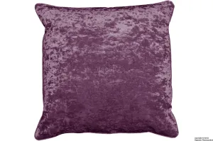 Serenity Crushed Velvet Cushion - Grape