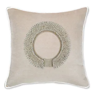 Shell Ring Natural Lounge Cushion 55 x 55 cm