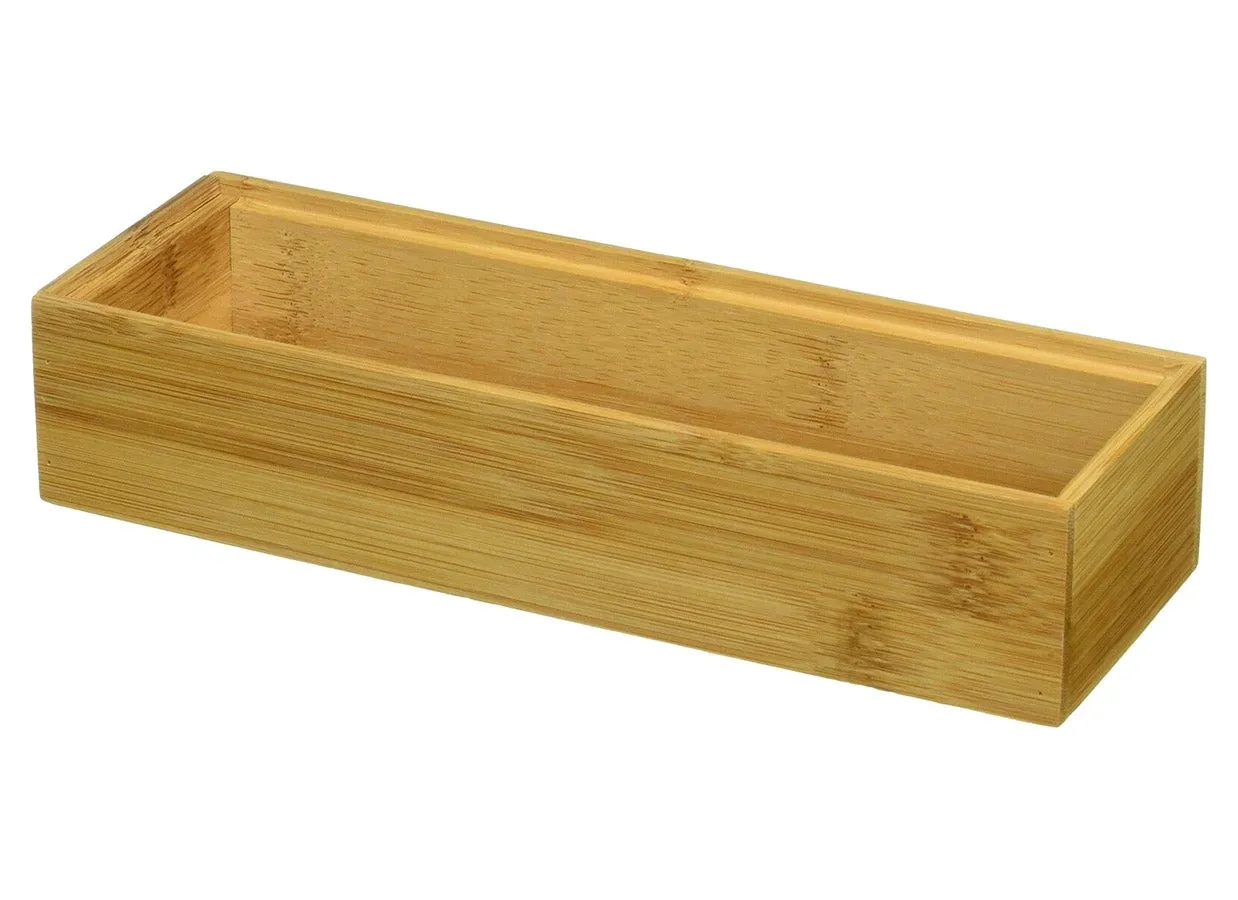 Stackable Bamboo Drawer Bins