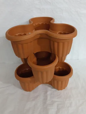 Stacking Pots Terracotta,Vertical Flower Tower Pots