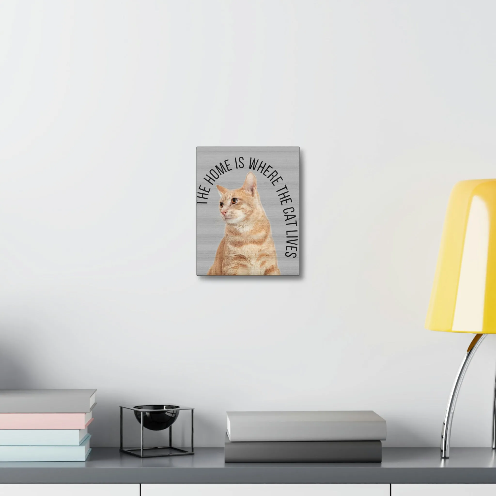 The Home Is Where The Cat Lives POD Stretched Canvas