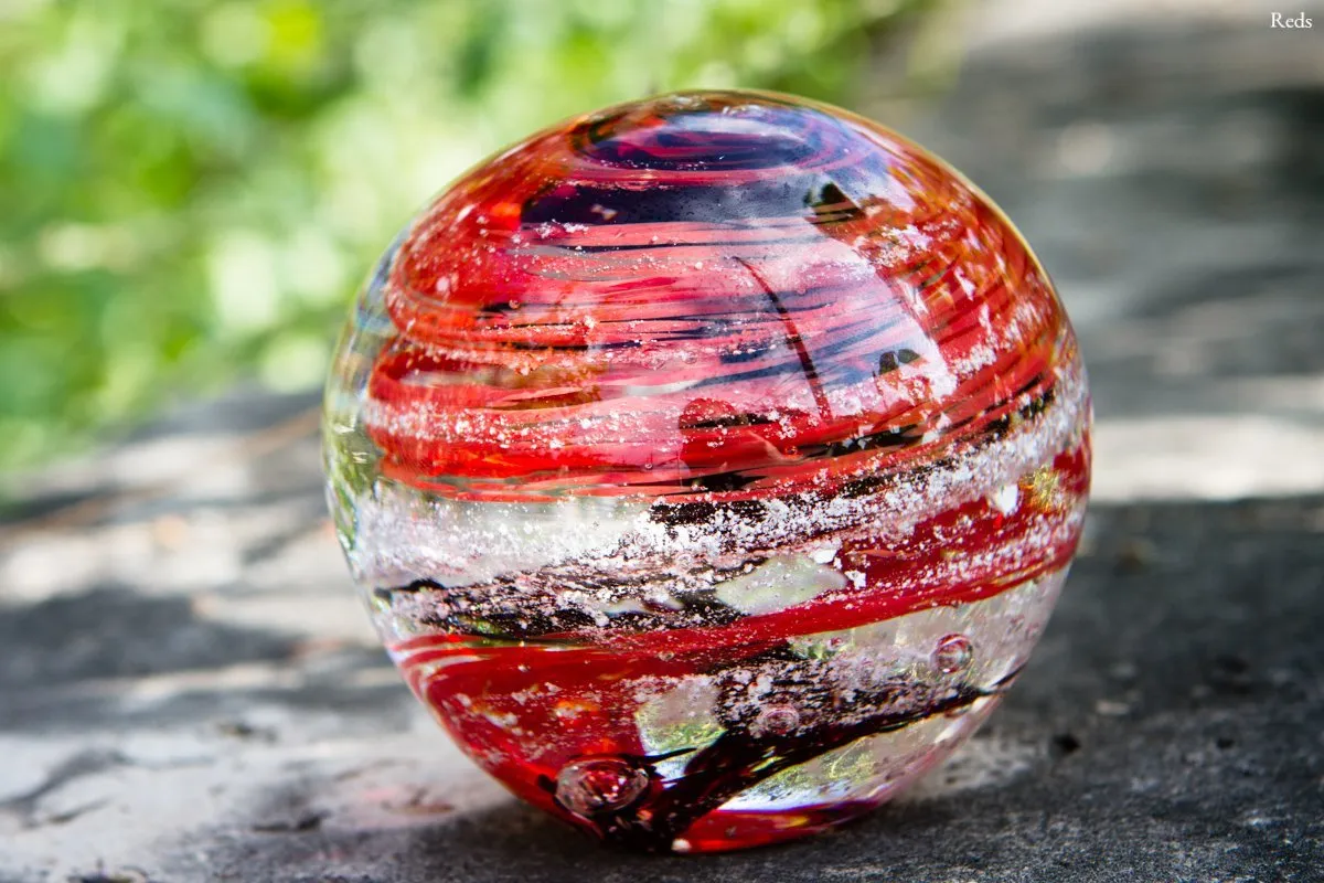 Tranquil Swirl Paperweight with Cremation Ash