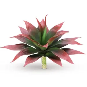 Velener Fake Agave Plant Red 22 Inches Set of 1 Color Red