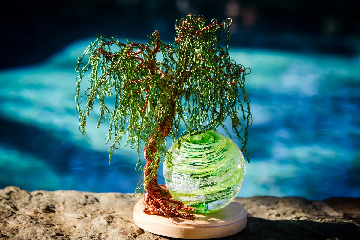 Weeping Willow Tree Of Life with Tranquil Swirl Orb