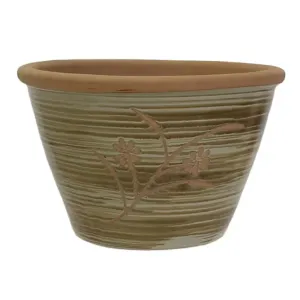 Woodlodge 23cm Cream Bouquet Terracotta Pot - YBOUQCR23