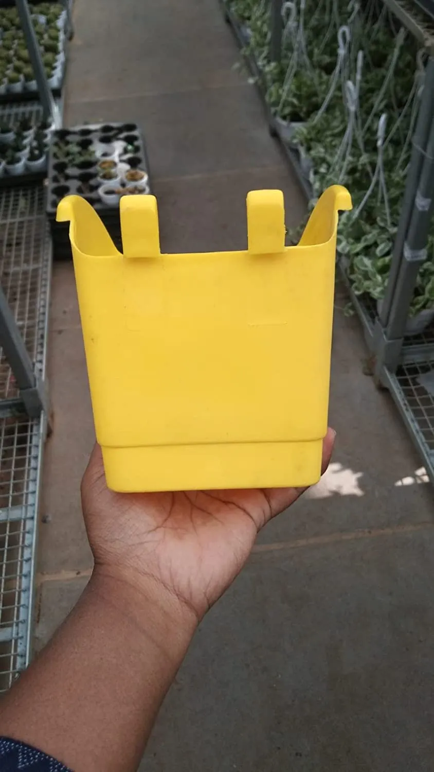 Yellow Vertical Hook Pot Big